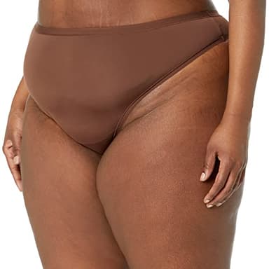 Amazon Essentials Women's Microfiber Underwear (Hipster & Thong, Available in Plus Size), Pack of 6, Black/Rich Hazel, Medium - Image 4