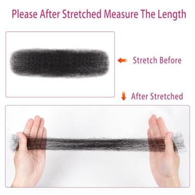 Afro Kinkys Bulk Human Hair For Braiding Afro Kinky-Curly Human Hair Bulk For Mini Twist Hair 12Inchs 50g/pack Bulk Human Braiding Hair For Micro Locs Extensions (1B, 12Inchs,50g/pack) - Image 3