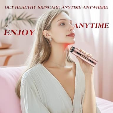 INTEO Microcurrent Facial Device, 3 Modes Red Light Therapy for Face and Neck, Skin Care Facial Massager Perfect Gifts for Women Men(Gold) - Image 7