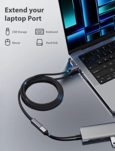 Stouchi USB C Extension Cable 10FT/3M, USB C Extension Cable Type C 3.1 Male to Female Fast Charging & Audio Data Transfer for iPhone 17 16 15, iPad mini/pro, MacBook Air M4 M3 M2/ M1 Mag- Safe - Image 4