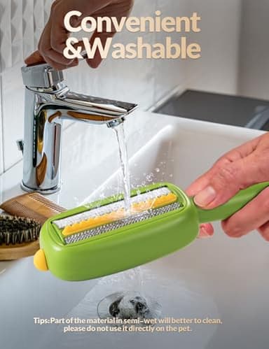 Portable Lint Brush,Reusable Lint Roller,Washable Pet Hair Removal Tool for Clothes,Furniture,Pet Hair Remover for Cats and Dogs Fur,Ideal Replacement for Sticky Refills Lint Roller/Removers - Image 5