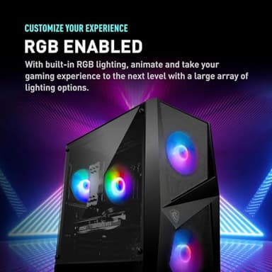 msi Codex R2 RTX 5060 VR Ready AI Gaming Desktop, Intel i7-13700F (Beats i9-12900), NVIDIA RTX 5060, RGB Light, 64GB DDR5 RAM, 4TB SSD, Gaming Mouse & Keyboard, Bundle with SL660 512GB Portable SSD - Image 5