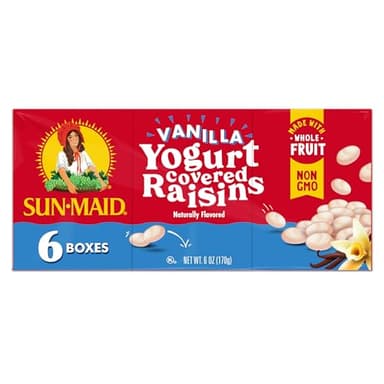 Sun-Maid Vanilla Yogurt Coated Raisins - (6 Pack) 1 oz Snack-Size Box - Yogurt Covered Dried Fruit for Lunches and Back To School Snacks - Image 10