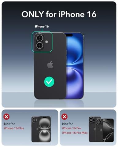 ESR for iPhone 16 Case with Stash Stand, Camera Control, 23FT Military-Grade Shock-Absorbing Drop Protection, Compatible with MagSafe Accessories, Magnetic Cyber Series, Black - Image 2