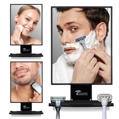 ToiletTree Products Fogless Shower Mirror - Anti-Fog Mirror - Adjustable Shaving Mirror with a Squeegee - Rust-Proof, Impact-Resistance Bathroom Shower Mirror - Tall - Image 10