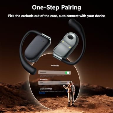 PocBuds Open Ear Headphones Comfortable Design for Sport with Charging Case - Image 2