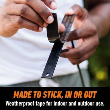 Gorilla Heavy Duty Double Sided Mounting Tape, Black Tape, 1" x 120" (Pack of 1) - Weatherproof for Indoor or Outdoor - Image 6