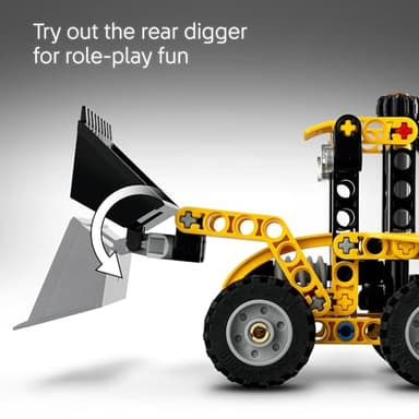 LEGO Technic Backhoe Loader Construction Toy - Building Toy Set for Boys and Girls, Ages 7+ - Educational Gift Idea for Kids Birthday with Usable Back Digger, Scoop, & Outriggers - 42197 - Image 5