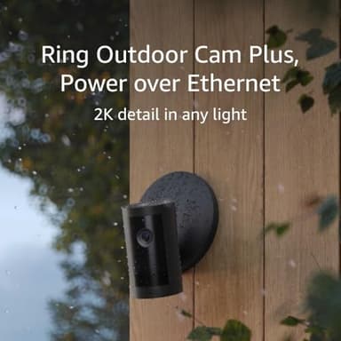 Ring Outdoor Cam Plus, Power over Ethernet (Newest Model) — Wide-Angle 2K Video with Ring Vision, Low-Light Sight for full-color night vision, Mount-anywhere versatility, Black - Image 6