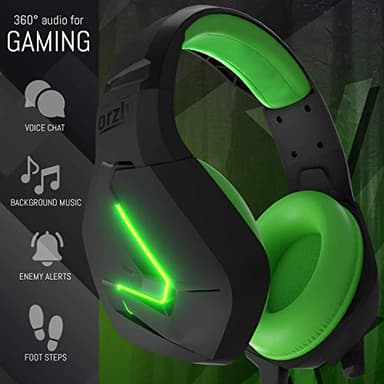 Orzly Gaming Headset (Green) for PC and Gaming Consoles PS5, PS4, Xbox Series X | S, Xbox ONE, Nintendo Switch & Google Stadia Stereo Sound with Noise Cancelling mic - Hornet RXH-20 Sagano Edition - Image 2