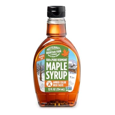 Butternut Mountain Farm Pure Maple Syrup Grade A Amber Rich PET Bottle, 12 Fl Oz - Image 1