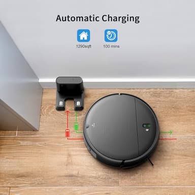MAMNV Robot Vacuum and Mop,2 in 1 for Carpet & Hard Floor,Robotic Vacuum Cleaner with Alexa/Voice/App,Powerful & Quiet for Pet Hair,Slim 2.87",Self-Charging & Zigzag Path Cleaning - Image 8