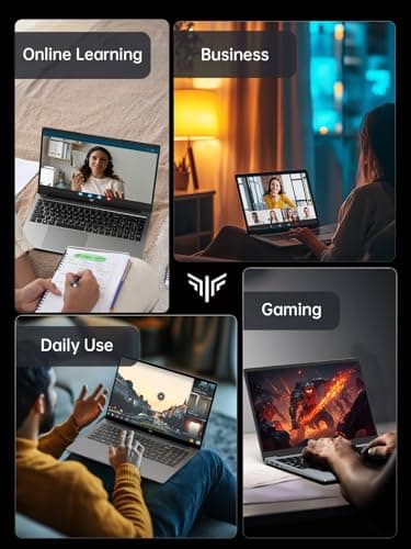 KAIGERR Laptop, 2025 Laptop with Intel Quad-Core Processor(Up to 3.6GHz), 16GB DDR4 512GB SSD Laptop Computer, Windows 11 Laptop, 15.6" IPS 1080P, Metal Shell, USB3.2, Long Battery Life - Image 8