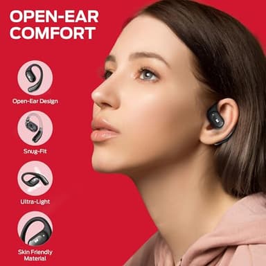 Monster Open Ear AC317 Headphones, Wireless Headphones with Stereo Sound, Bluetooth 5.4, 24H Playback, Crystal Clear Calls, Type-C Charging, Touch Control, Sweat Resistant Open Ear Wireless Earbuds - Image 3