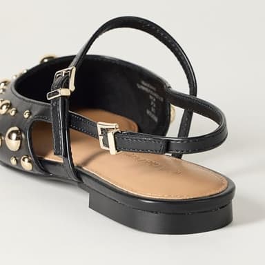 The Drop Women's Tammie Pointed Toe Flat, Black Studded, 8.5 - Image 3