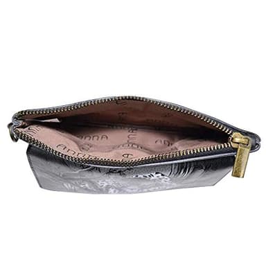 Anna by Anuschka womens Wristlet Wallet & Organizer - Genuine Leather, African Leopard, One Size US - Image 3