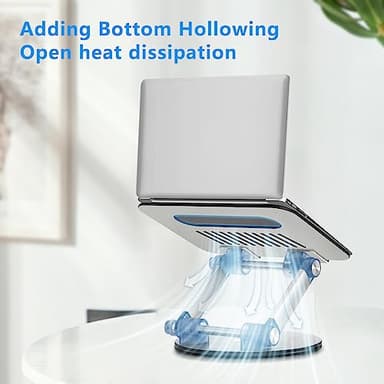 Fccabin Laptop Stand Base Swivel 360°, Well-Built Adjustable Folding Anti-Skid Raise Tilt Align Ergonomic Tablet Strong Laptop Mount Stands Notebook Compatible with iPad All Laptops - Image 5