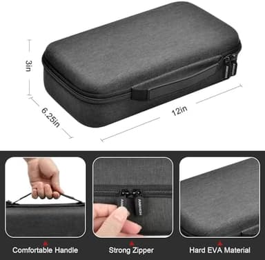 Wireless Microphone Case for JBL Wireless Two Microphone System for JBL Partybox DIY - Sized Mic Case Fits from 8.25-10.5In Handheld Dual Mic, Recivers, Audio Cable, Power Cord-Black(Box Only - Image 7