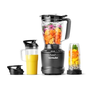 nutribullet® SmartSense Blender Combo, 1400W, 64oz Pitcher, 32oz & 24oz Cups, 5-Speed, Smoothies, Ice and Frozen Fruit, Nut Milk, Soup, Gunmetal Gray, NBF50700 - Image 1