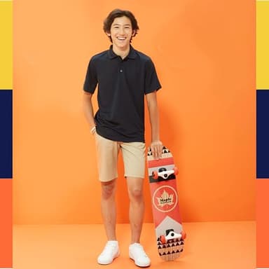 French Toast Boys' Big Flat Front Performance Stretch Short, Navy, 12 - Image 6