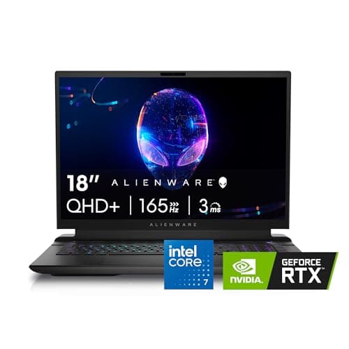 Alienware M18 Gaming Laptop - 18-inch QHD+ 165Hz 3ms Display, Intel Core i7-14700HX, 16GB DDR5 RAM, 1TB SSD, NVIDIA GeForce RTX 4070 8GB GDDR6, Windows 11 Home, Onsite Service - Dark Metallic Moon - Image 1