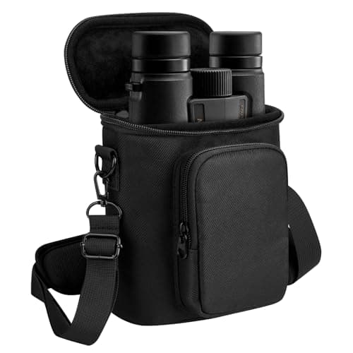 CaSZLUTION Travel Protective Case for NIKON Monarch M5 M7 8x42 Binocular, Durable Fabric Storage Bag with Shoulder Strap Compatible with Nikon PROSTAFF P3 8x42 10x42 Binocular, Black (Case Only) - Image 1
