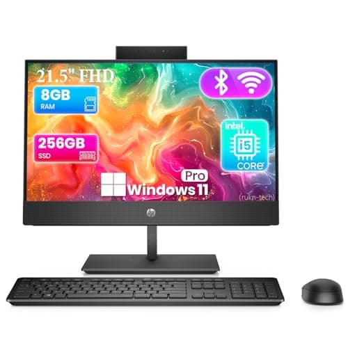 HP ProOne 600 G4 All-in-One Desktop Computer PC with 21.5-inch FHD Monitor, Core i5-8400T up to 3.3GHz, 8GB RAM, 256GB SSD, Keyboard and Mouse, WiFi, Windows 11 Pro (Renewed) - Image 1