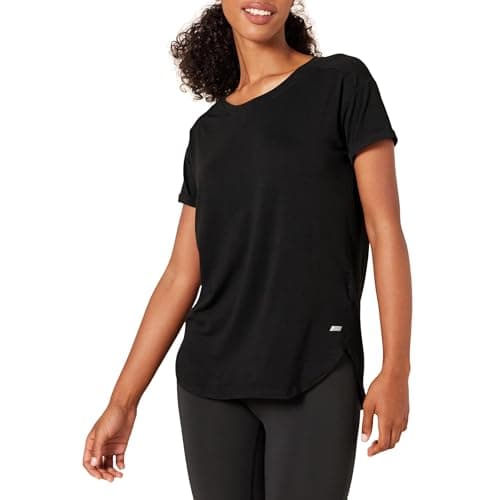 Amazon Essentials Women's Studio Relaxed-Fit Lightweight Crewneck T-Shirt, Black, X-Large - Image 1