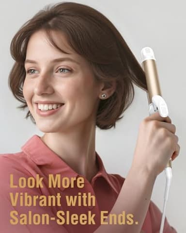 Europe Travel Curling Iron Mini: Dual Voltage Curling Iron for Traveling - Mini Travel Curling Irons 1 Inch with US Plug,Gold 450℉ for Thick/Coarse Short Hair - Image 6