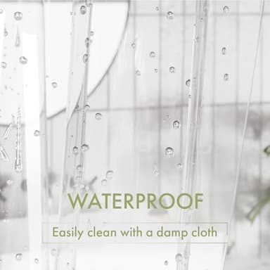 AmazerBath Shower Curtain Liner, 72x72 Clear Shower Curtain Liner, Waterproof Plastic Shower Liner, Cute Lightweight PEVA Shower Curtain for Bathroom with 3 Magnets and 12 Rustproof Metal Grommets - Image 5