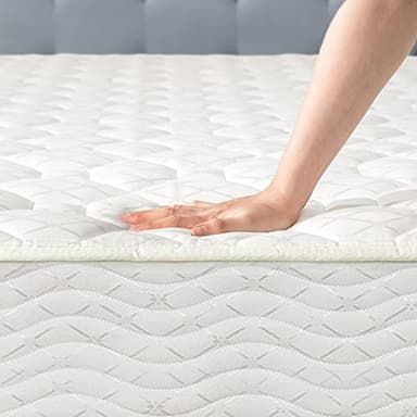 Best Price Mattress 8 Inch Tight Top Innerspring Hybrid Mattress - Comfort Foam Top with Bonnell Spring Base, Full White - Image 6