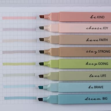 DIVERSEBEE Bible Highlighters with Soft Chisel Tip, 8 Pack Assorted Colors Pens No Bleed, Quick Dry Set, Cute Aesthetic Markers, Bible Study Journaling Supplies and Accessories (Earthy) - Image 2