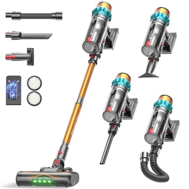 ElecKeys Cordless Vacuum Cleaner, Upgraded 580W 48KPA 65Mins Vacuum Cleaners for Home, Stick Vacuum with Self-Standing and Touch Screen, Anti-Tangled Handheld Vacuum for Pet Hair, Floors, Carpets, K10 - Image 1