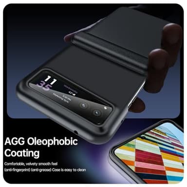 BSNRM for Motorola Razr 2023 Case Full Body Cover & Magnetic Hinge Protection & Ultra Thin Matte PC Shockproof Phone Cover Smartphone Case for Moto Razr 2023 (Black) - Image 5