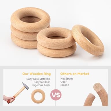 Baby Teething Toys for 0-6 6-12 Months, BPA Free Teether Sensory Toys for Babies 0 3 6 9 12 18 Months, Newborn Infant Toys Gifts for 1 One Year Old Baby Boys Girls - Image 6