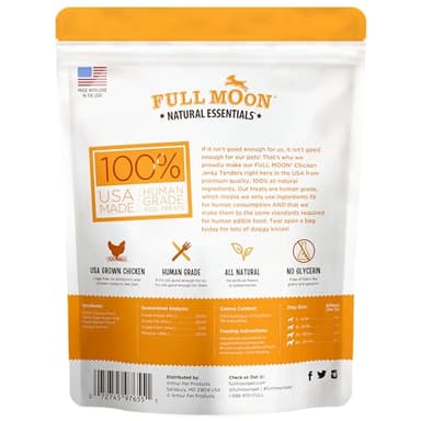 Full Moon Chicken Jerky Tenders Healthy All Natural Dog Treats Human Grade Made in USA 26 oz - Image 2