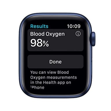 Apple Watch Series 6 (GPS, 44mm) - Blue Aluminum Case with Deep Navy Sport Band (Renewed) - Image 3