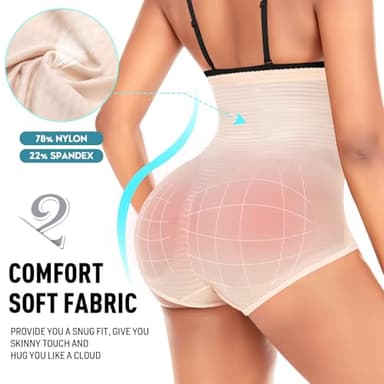 Women Tummy Control Shapewear Panties Shaping Underwear High Waist Body Shaper(#14 High-waist Slimming Beige, Large) - Image 4