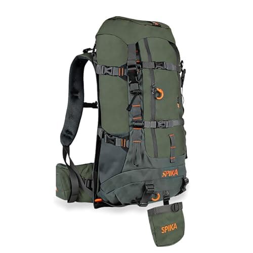 SPIKA Hunting Backpack Internal Frame for Men Waterproof Hunting Pack with Rifle Holder Rain Cover Extendable 40L+ Capacity - Image 1