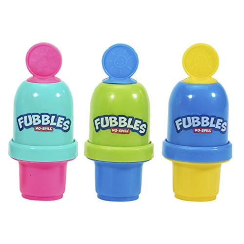 Fubbles Bubbles No-Spill Bubble Tumbler for Babies Toddlers and Kids | Includes 6oz Bubble Solution and Bubble Wand (Tumbler Colors May Vary)(Pack of 3) - Image 1