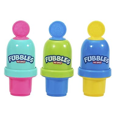 Fubbles Bubbles No-Spill Bubble Tumbler for Babies Toddlers and Kids | Includes 6oz Bubble Solution and Bubble Wand (Tumbler Colors May Vary)(Pack of 3) - Image 1