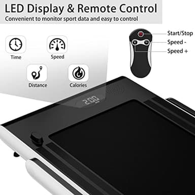 Goplus 2 in 1 Folding Treadmill, 2.25HP Superfit Under Desk Electric Treadmill, Installation-Free with Remote Control, APP Control and LED Display, Walking Jogging for Home Office - Image 4