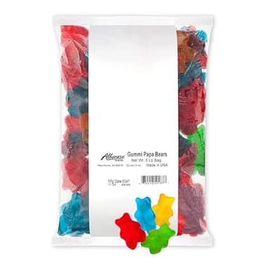 Albanese World's Best 4 Flavor Gummi Papa Bears, 5lbs of Candy - Image 1