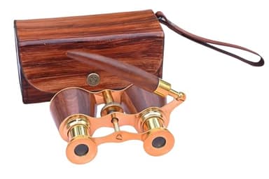 SIFAAT WORLD Opera Glasses, Opera Binoculars with Handle, Theatre Glasses for Adults & Kids, Solid Brass & Wood Coated Opera Glasses Binoculars for Women - Image 3