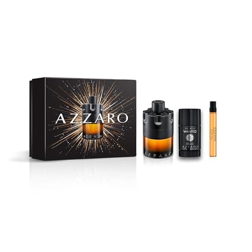 Azzaro The Most Wanted Parfum – Intense Mens Cologne Gift Set – 3-Piece Set Includes Full Size Fragrance (100ml) + Travel Size Spray (10ml) + Deodorant Stick (77g) - Gifts for Men - Image 1