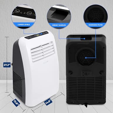 SereneLife 3-in-1 Portable Air Conditioner with Built-in Dehumidifier Function,Fan Mode, Remote Control, Complete Window Mount Exhaust Kit - Image 6