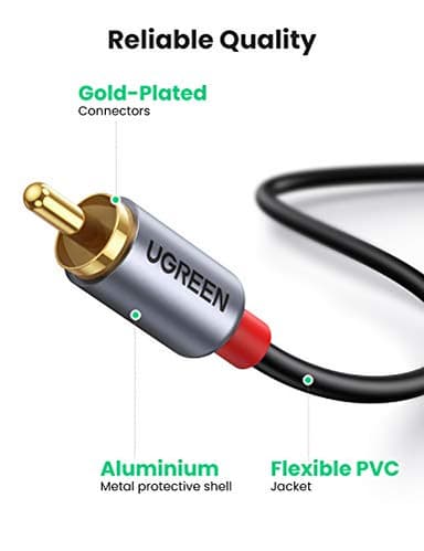 UGREEN USB C to RCA Audio Cable Type C to 2RCA Male Jack Plug Adapter Car Auxiliary Stereo Speaker Amp Cord Compatible with iPhone 17 16 Pro Max/16 Pro/16 Plus, iPad Pro, Galaxy S25, Pixel 10 Pro, 5FT - Image 5