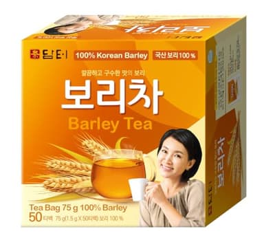 Damtuh Korean Barley Tea – Roasted Boricha Mugicha, Nutty Herbal Tea, Caffeine-Free, 50 Tea Bags (1.5g each) - Image 1