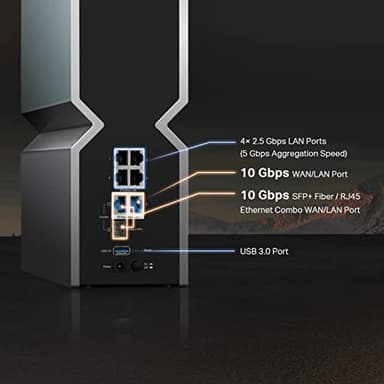TP-Link Tri-Band BE19000 WiFi 7 Router (Archer BE800) | 12-Stream 19 Gbps | 2×10G + 4×2.5G Ports | LED Screen, 8 High-Performance Antennas | VPN, Easy Mesh, HomeShield, Private IoT, Free Expert Help - Image 5