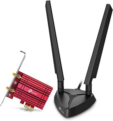 TP-Link WiFi 6E Intel AX210 AXE5400 PCIe WiFi Card for PC Archer TXE75E- Tri Band Wireless Adapter for Desktop PC w/Magnetic Base Dual Antenna, Bluetooth 5.3(USB Port), WPA3, MU-MIMO, OFDMA, 802.11ax - Image 1